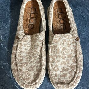 Hey Dude Woven Cheetah Tan Shoes